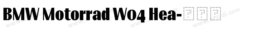 BMW Motorrad W04 Hea字体转换